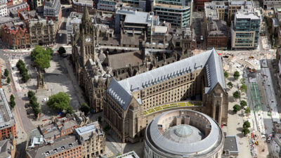 Stadshuset och några andra byggnader i Manchester city.